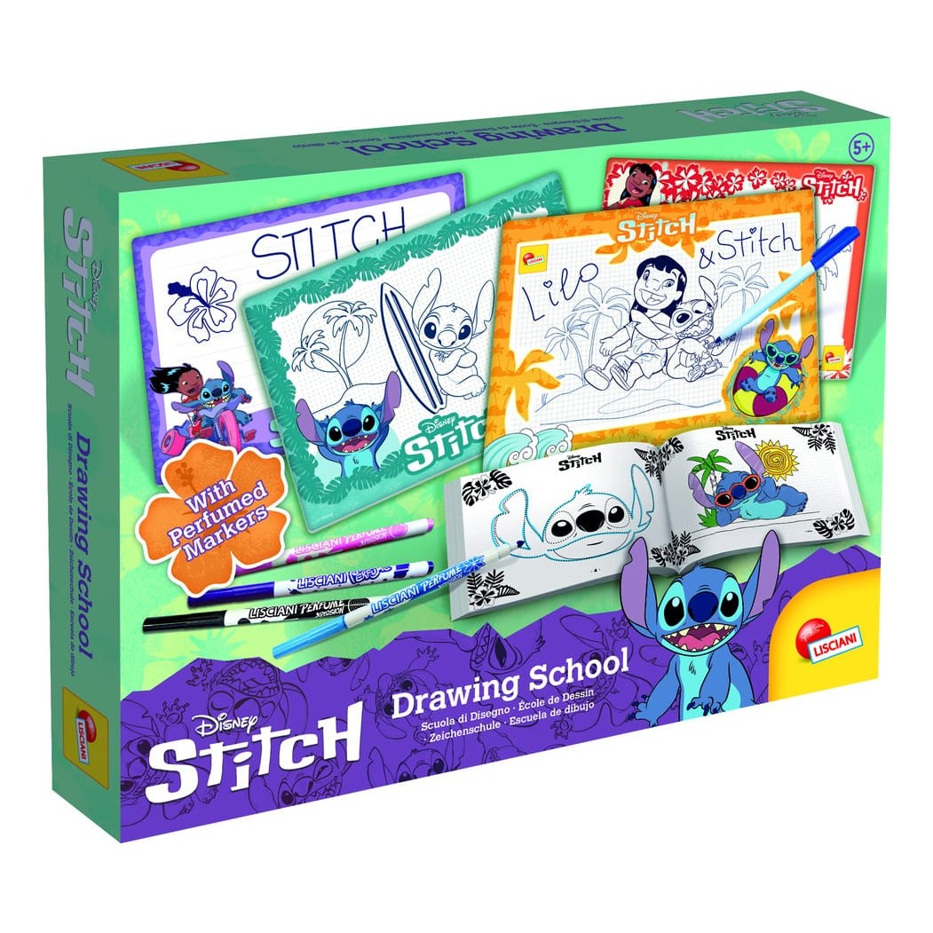 Lisciani Stitch Drawing School - Learn To Draw With Progressive Step By Step Guides And Colorful Illustrations