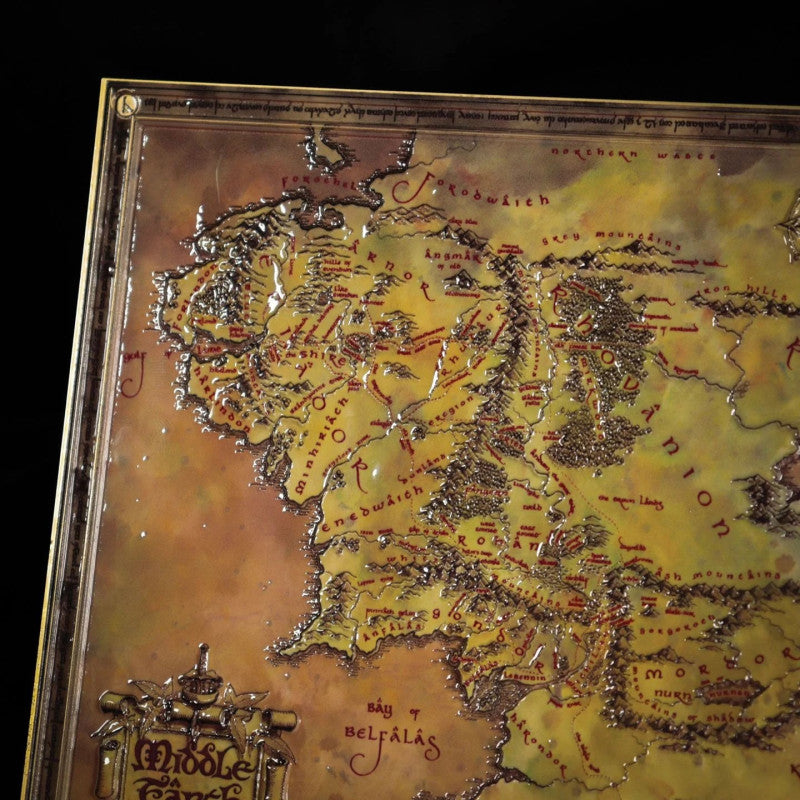 The Lord of the Rings Limited Edition Metal Map of Middle-earth