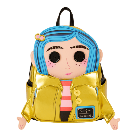 Loungefly Coraline 15th Anniversary Laika Doll Metallic Cosplay Mini Backpack 671803520004
