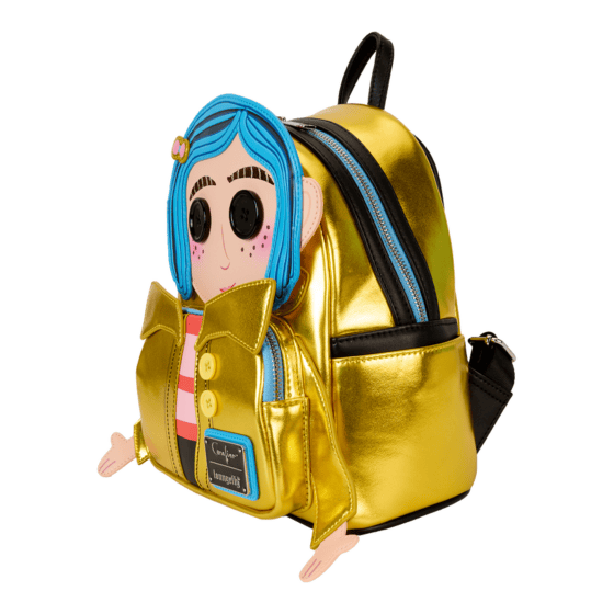 Loungefly Coraline 15th Anniversary Laika Doll Metallic Cosplay Mini Backpack 671803520004