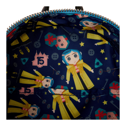 Loungefly Coraline 15th Anniversary Laika Doll Metallic Cosplay Mini Backpack 671803520004