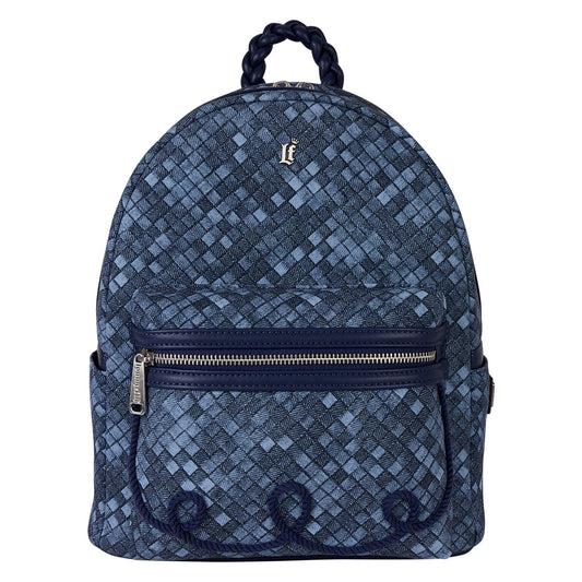 Loungefly - Denim Mini Backpack For Everyday Use With Adjustable Straps Front Pocket And Durable Denim
