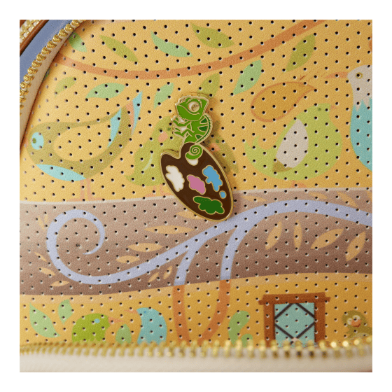 Loungefly Disney Tangled Rapunzel Glow Pin Trader Mini Backpack 671803586014