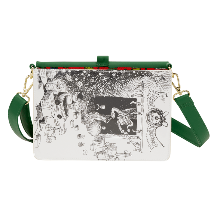 Loungefly - Dr Seuss Grinch Holiday Crossbody Bag With Adjustable Strap And Zipper Pocket 671803563674
