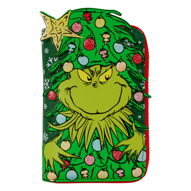 Loungefly - Dr Seuss Grinch Zip Wallet Officially Licensed Card Holder With ID Window And Card Slots 671803563667