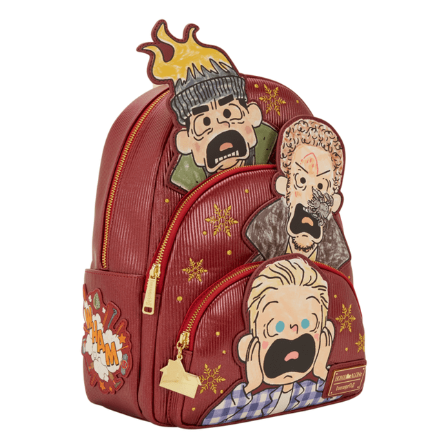 Loungefly - Home Alone Triple Pocket Mid Size Bag With Iconic Movie Quote Artwork And Collectible Design