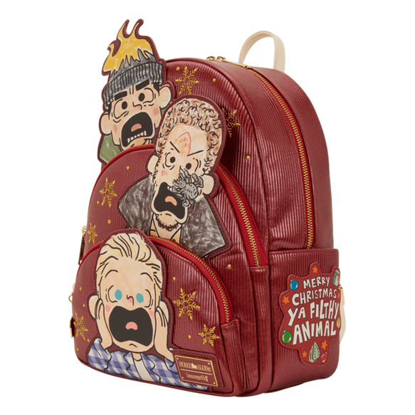 Loungefly - Home Alone Triple Pocket Mid Size Bag With Iconic Movie Quote Artwork And Collectible Design