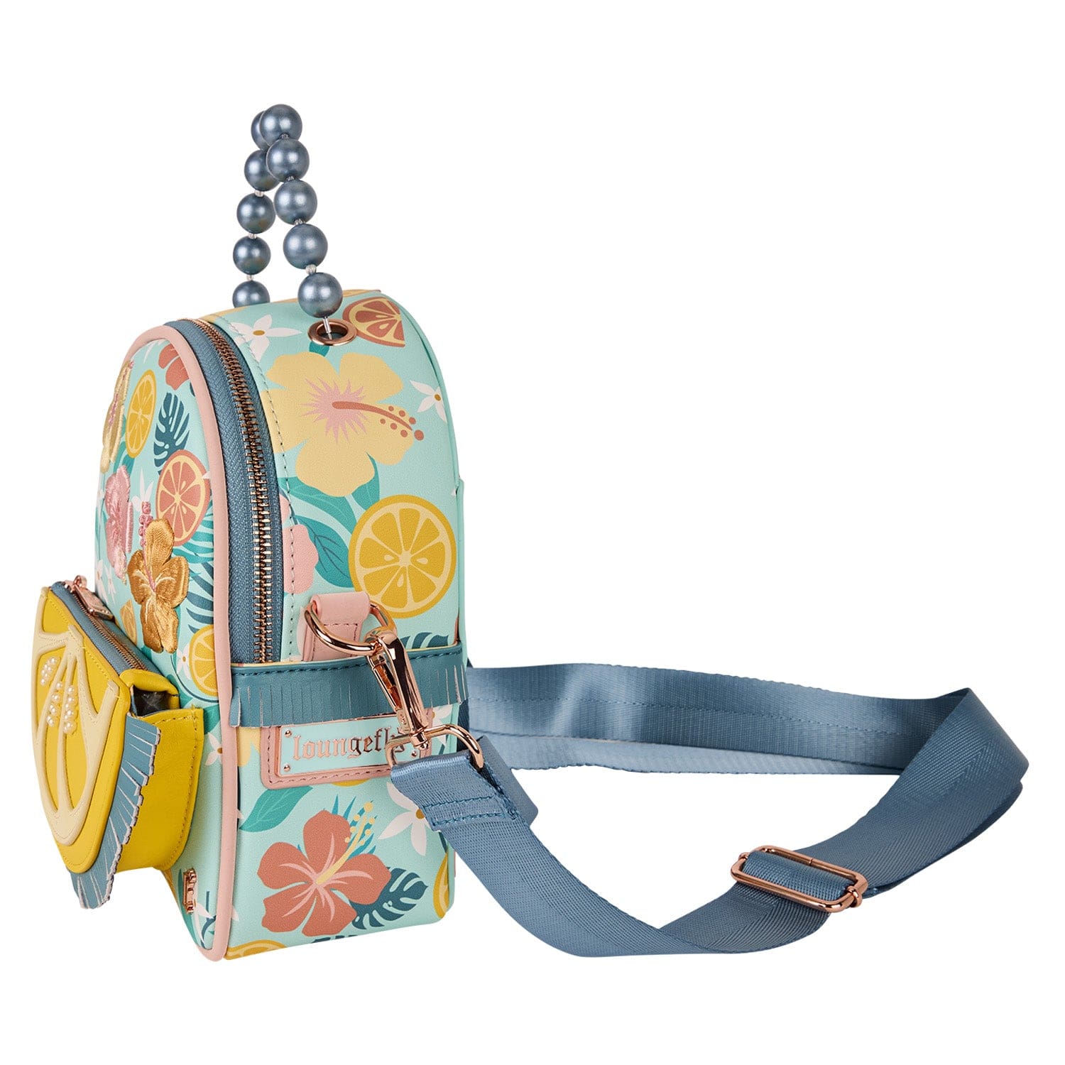 Loungefly - Lemon Convertible Mini Backpack With Adjustable Straps Front Zipper Pocket And Bright Citrus Design