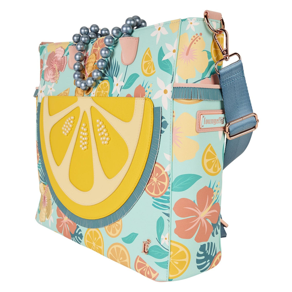 Loungefly - Lemon Convertible Tote Bag With Bright Citrus Pattern Versatile Carryall For Everyday Use