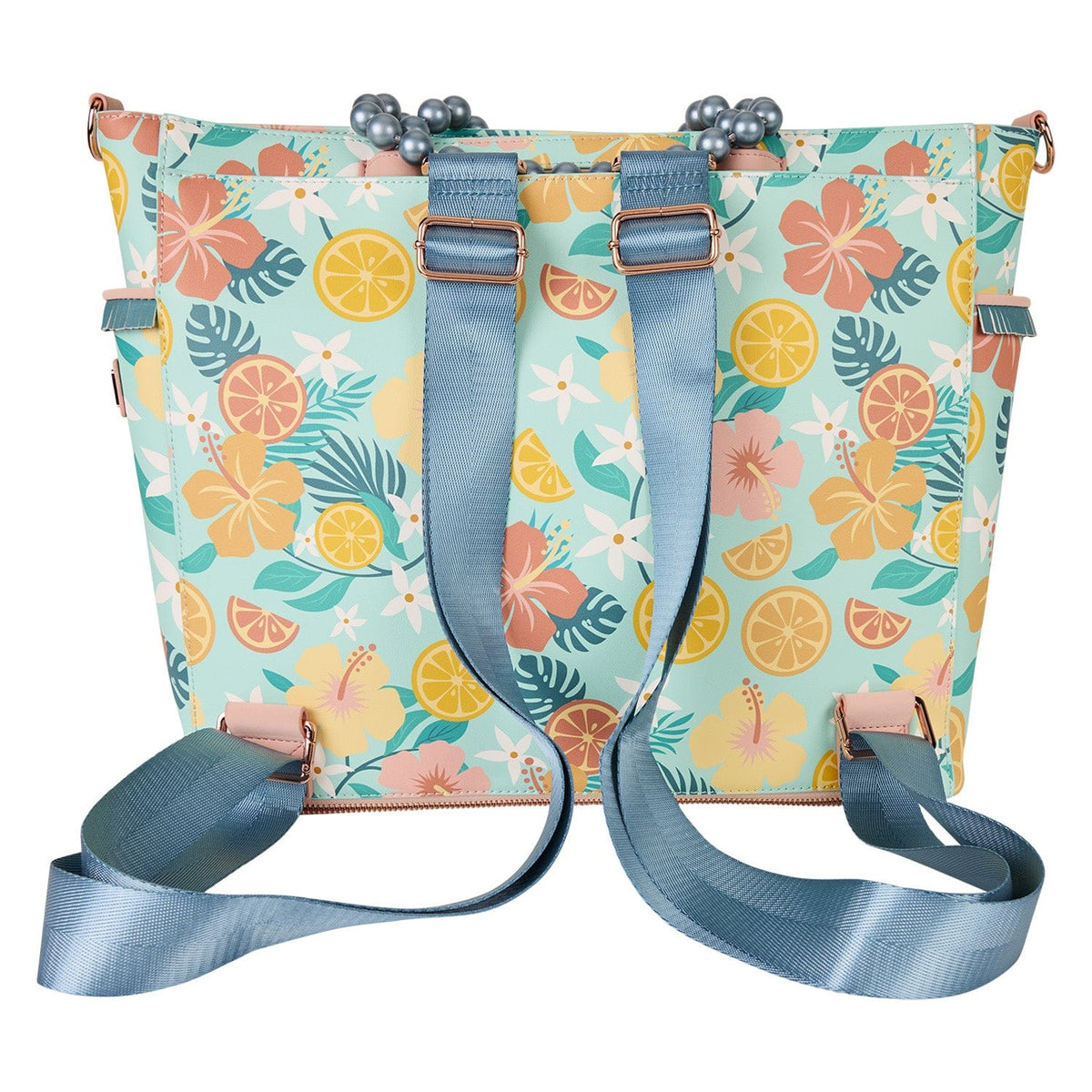 Loungefly - Lemon Convertible Tote Bag With Bright Citrus Pattern Versatile Carryall For Everyday Use