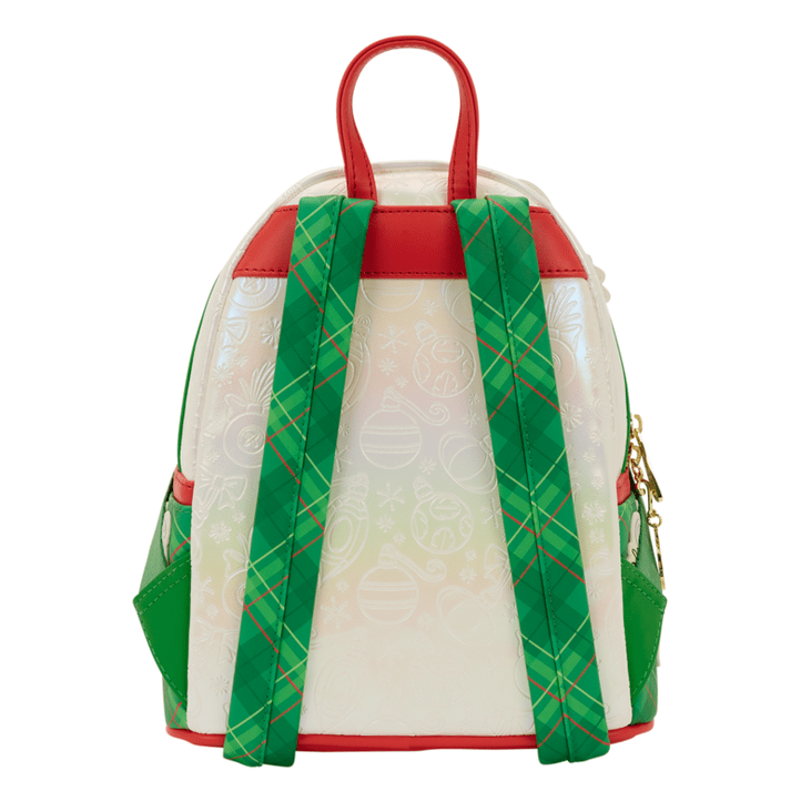 Loungefly - Lilo And Stitch Holiday Mini Backpack With Festive Print And Zip Top Design