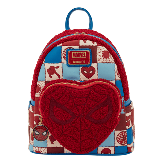 Loungefly - Marvel Spider-Man Web Slinging Mini Backpack With Front Web Motif And Side Pockets