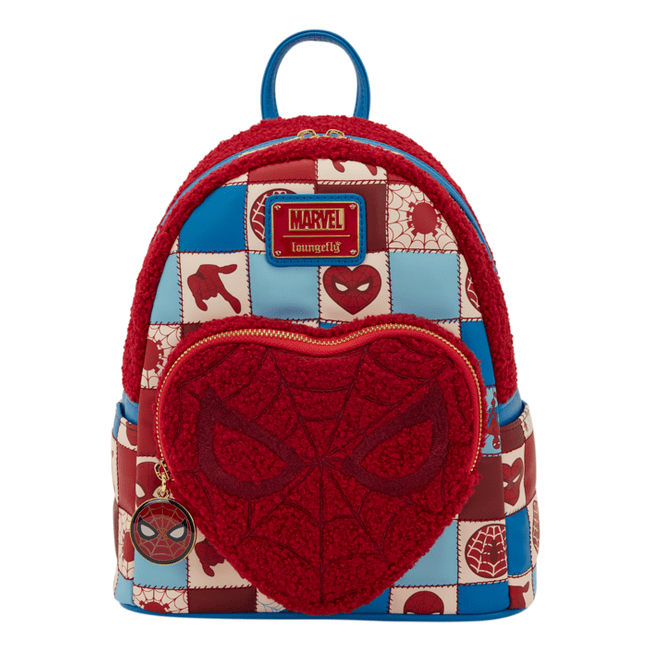 Loungefly - Marvel Spider-Man Web Slinging Mini Backpack With Front Web Motif And Side Pockets