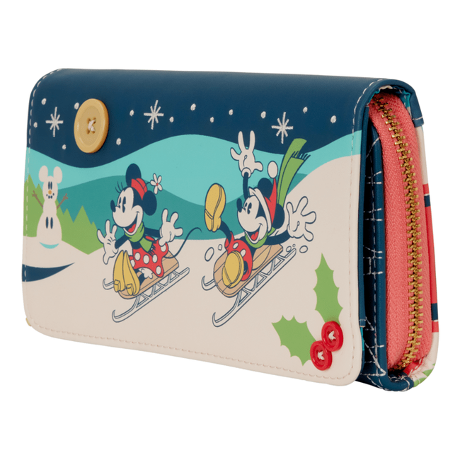 Loungefly - Mickey & Minnie Holiday Flap Wallet 671803563452
