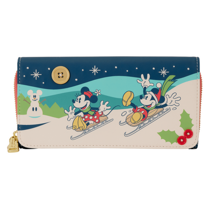 Loungefly - Mickey & Minnie Holiday Flap Wallet 671803563452