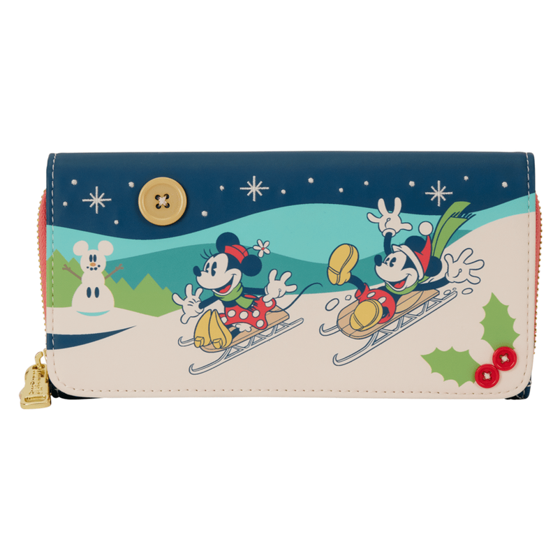 Loungefly - Mickey & Minnie Holiday Flap Wallet 671803563452