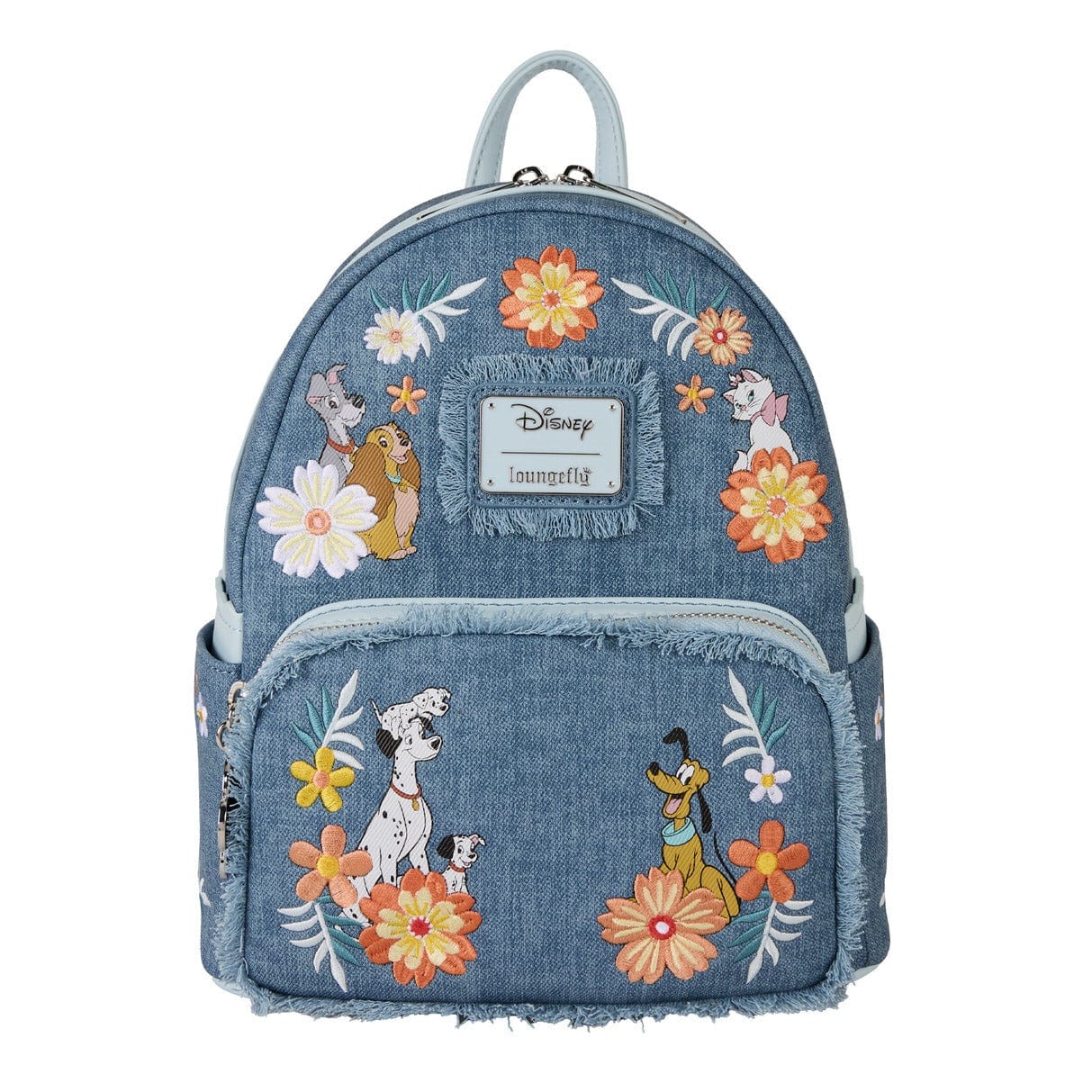 Loungefly – Mini Backpack – Dogs & Cats – Faux Denim Design
