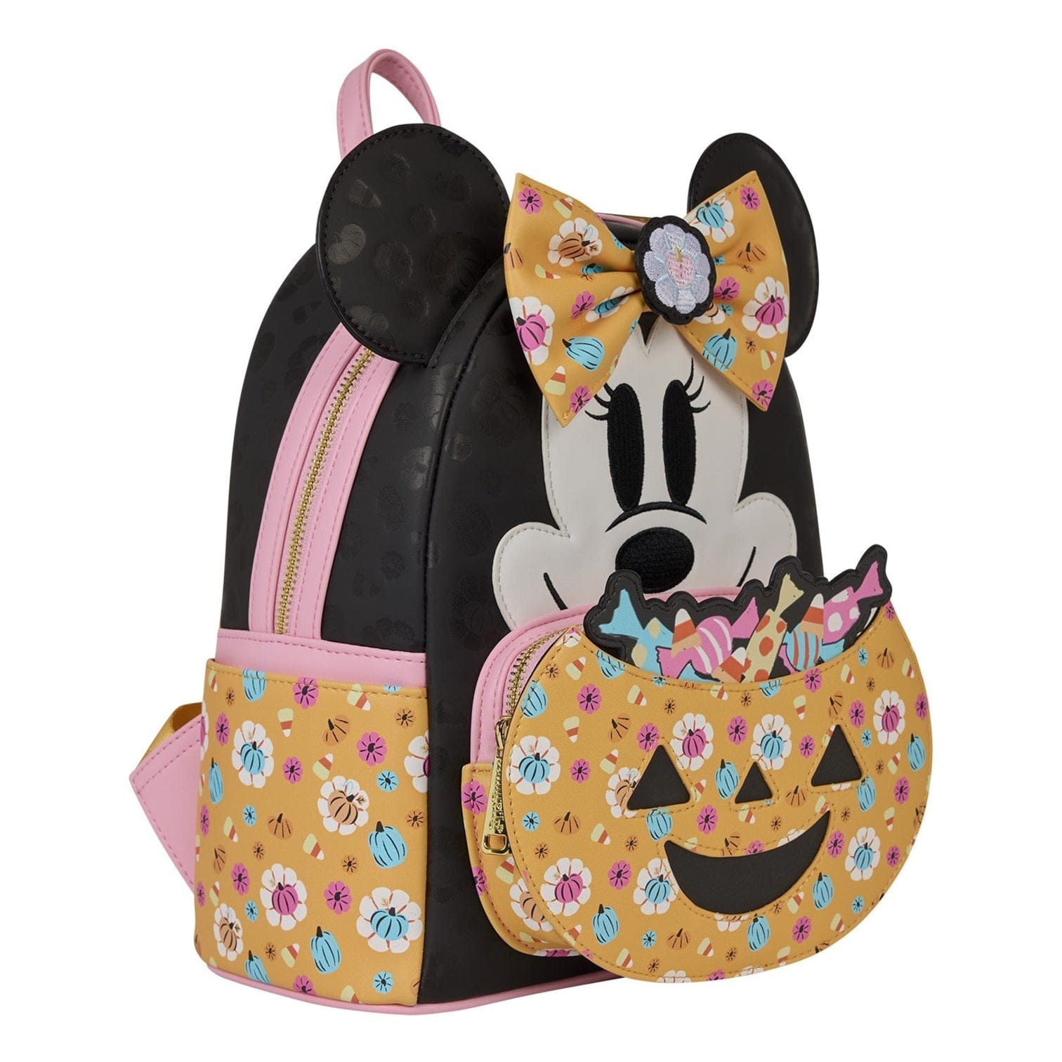 Loungefly - Minnie Mouse Pumpkin Mini Backpack Disney Licensed Collectible Faux Leather With Adjustable Straps 671803555730