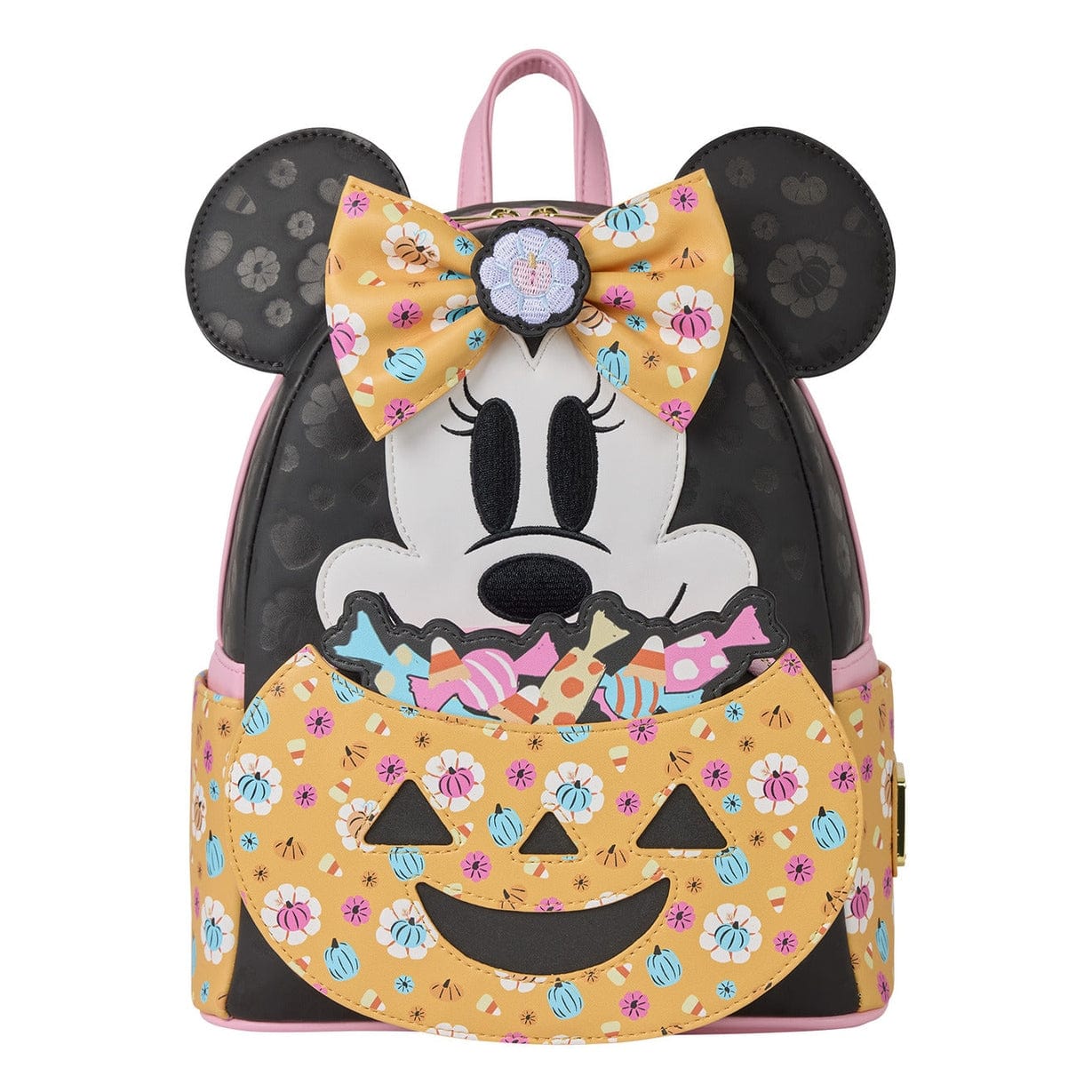 Loungefly - Minnie Mouse Pumpkin Mini Backpack Disney Licensed Collectible Faux Leather With Adjustable Straps 671803555730