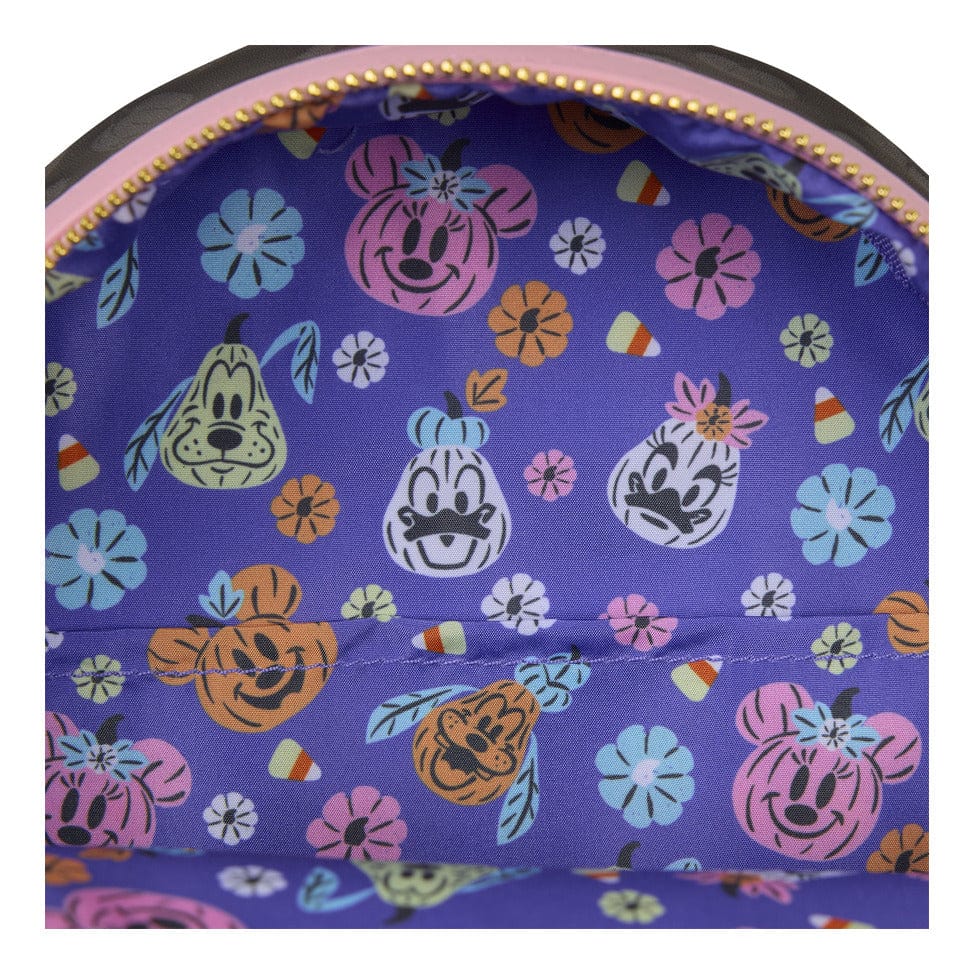 Loungefly - Minnie Mouse Pumpkin Mini Backpack Disney Licensed Collectible Faux Leather With Adjustable Straps 671803555730