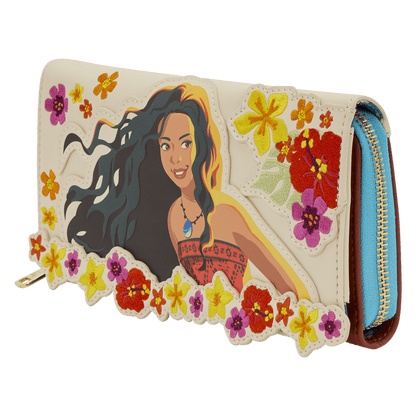 Loungefly - Moana Live Action Floral Wristlet Wallet 671803586871