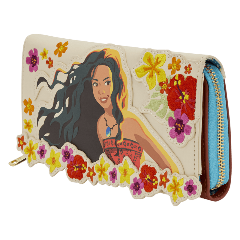 Loungefly - Moana Live Action Floral Wristlet Wallet 671803586871