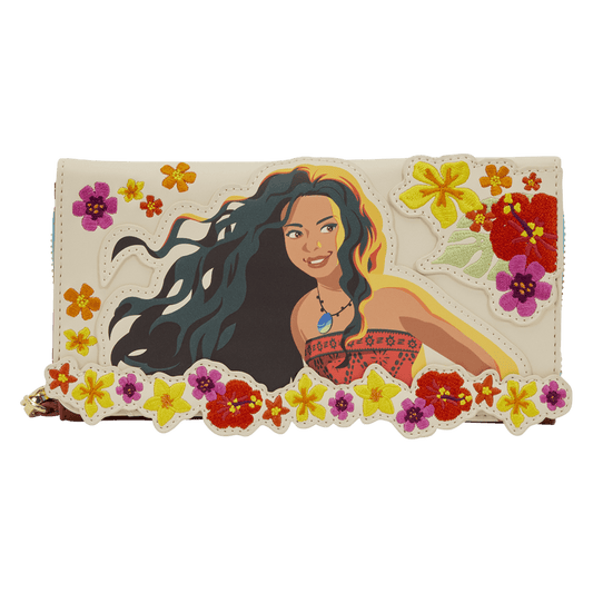 Loungefly - Moana Live Action Floral Wristlet Wallet 671803586871