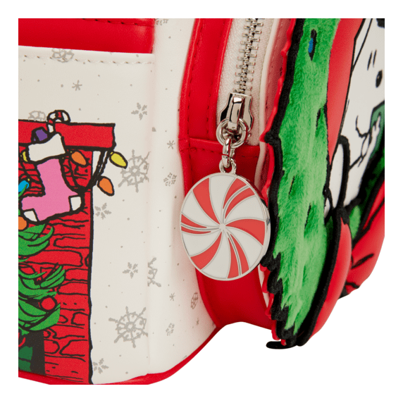 Loungefly - Peanuts Holiday Mini Backpack Featuring Snoopy And Charlie Brown Christmas Scene 671803563728