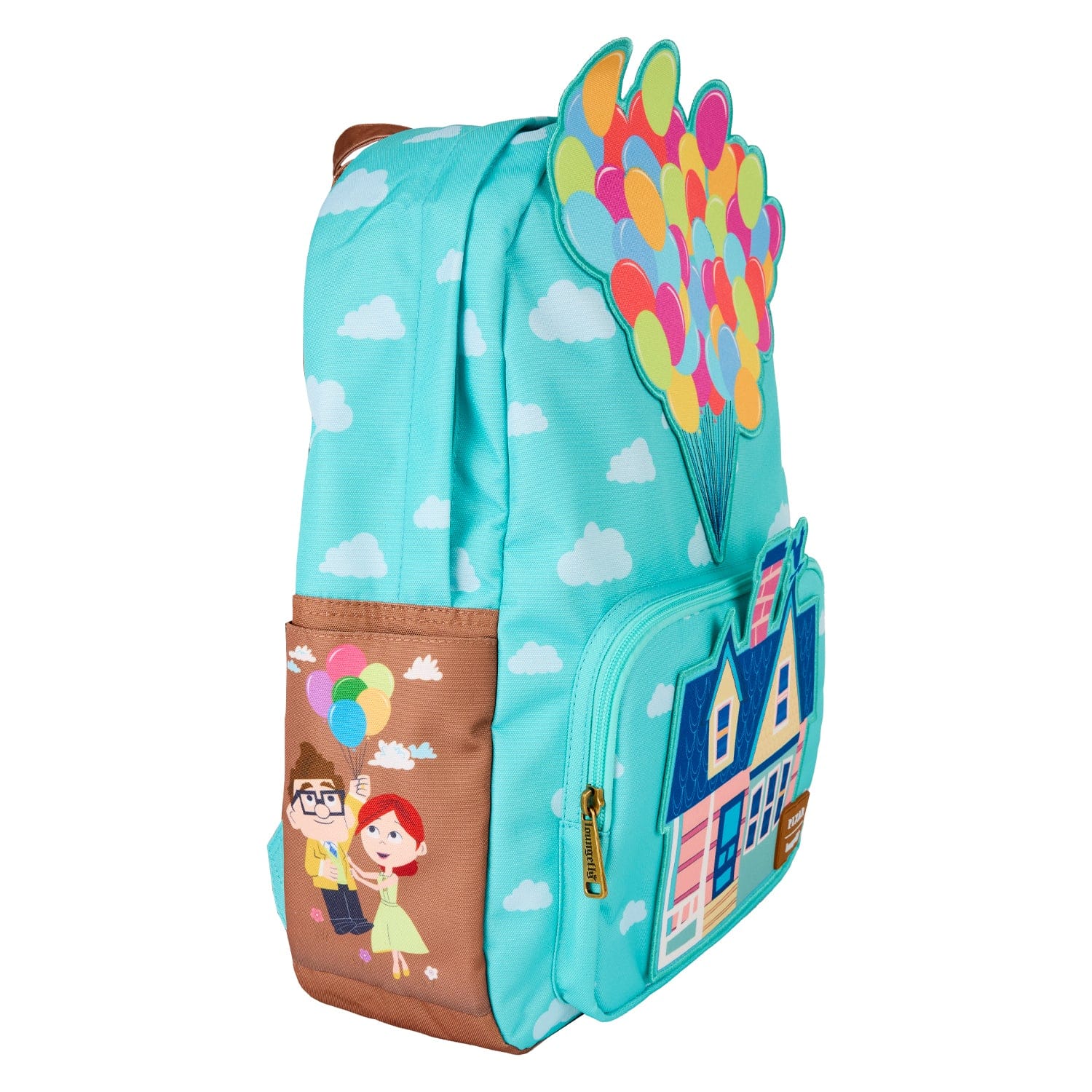 Loungefly - Pixar Up Nylon Full Size Backpack With Balloon House Theme And Embroidered Patch Details 671803553842