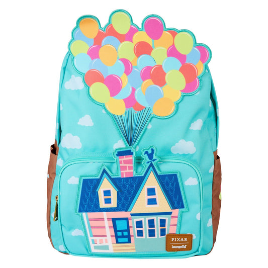 Loungefly - Pixar Up Nylon Full Size Backpack With Balloon House Theme And Embroidered Patch Details 671803553842