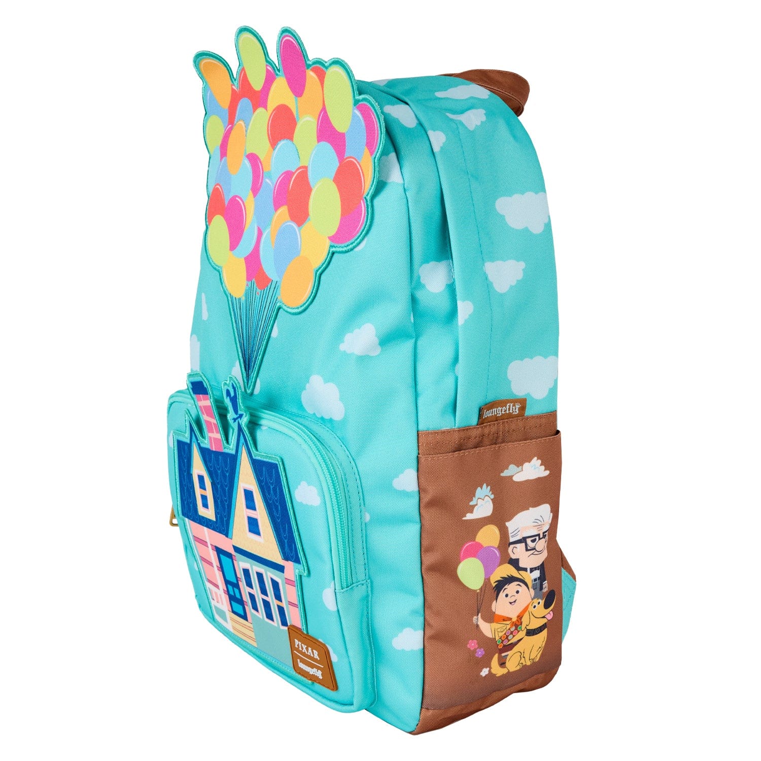 Loungefly - Pixar Up Nylon Full Size Backpack With Balloon House Theme And Embroidered Patch Details 671803553842