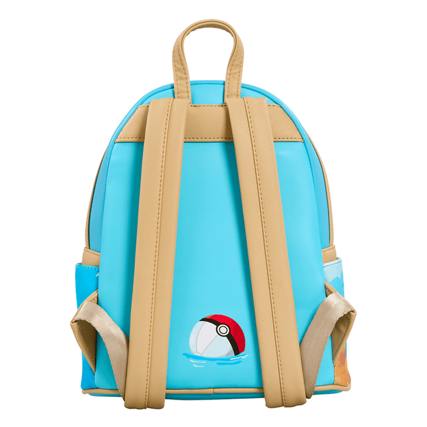 Loungefly - Pokemon Pool Party Mini Backpack Featuring Water Theme, Vibrant Colors With Collectible Pokemon Charm