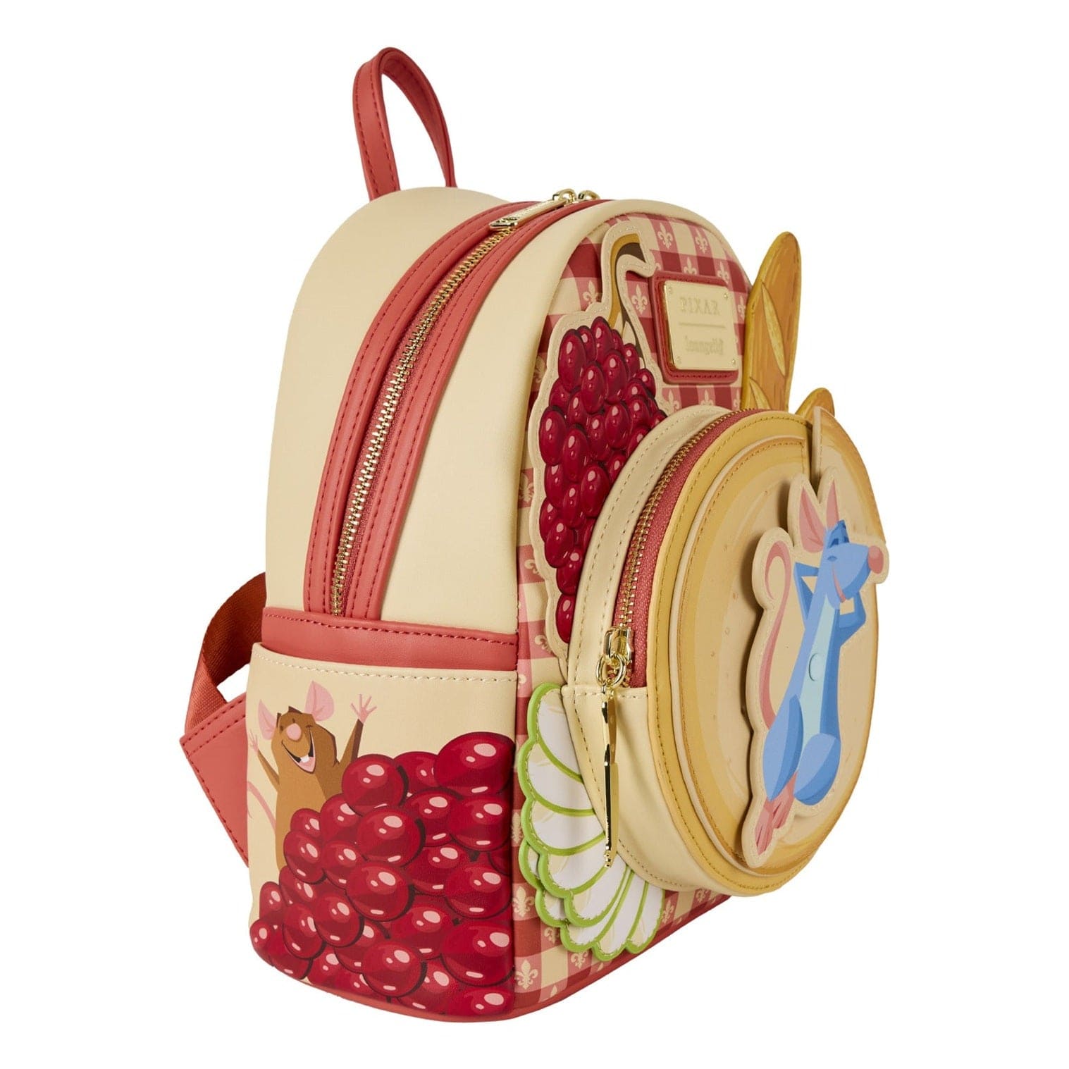 Loungefly - Ratatouille Mini Backpack With Remy Artwork And Allover Pattern Zippered Main Compartment
