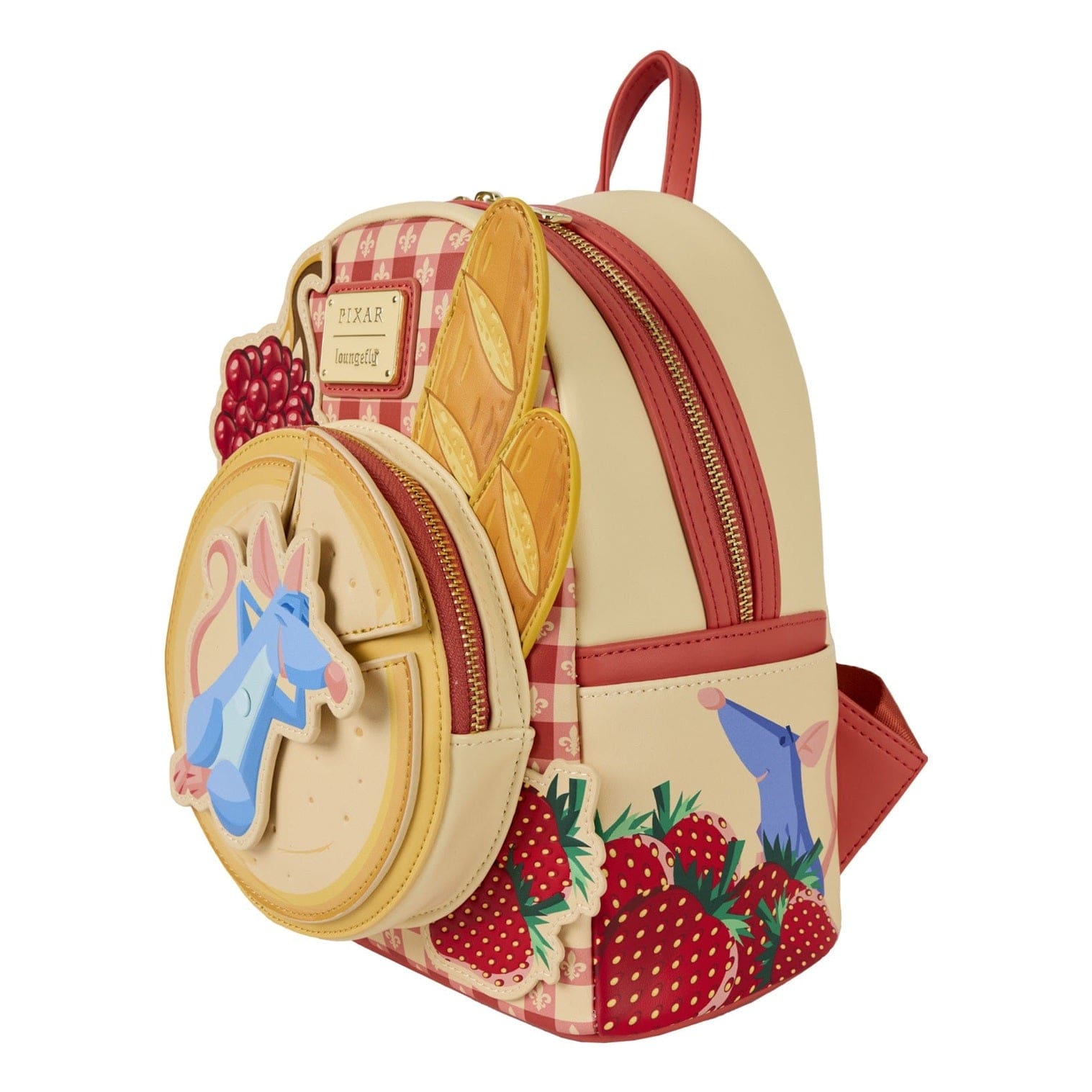 Loungefly - Ratatouille Mini Backpack With Remy Artwork And Allover Pattern Zippered Main Compartment