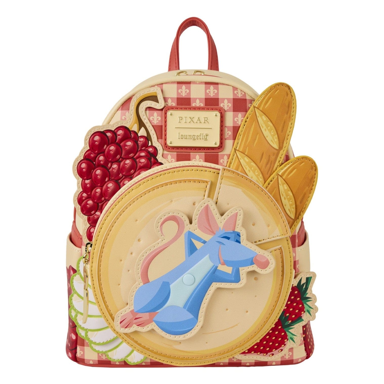 Loungefly - Ratatouille Mini Backpack With Remy Artwork And Allover Pattern Zippered Main Compartment