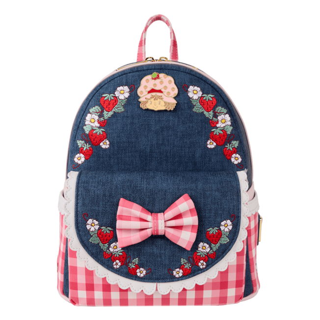Loungefly - Strawberry Shortcake Licensed Mini Backpack Faux Leather Bag With Adorable Applique