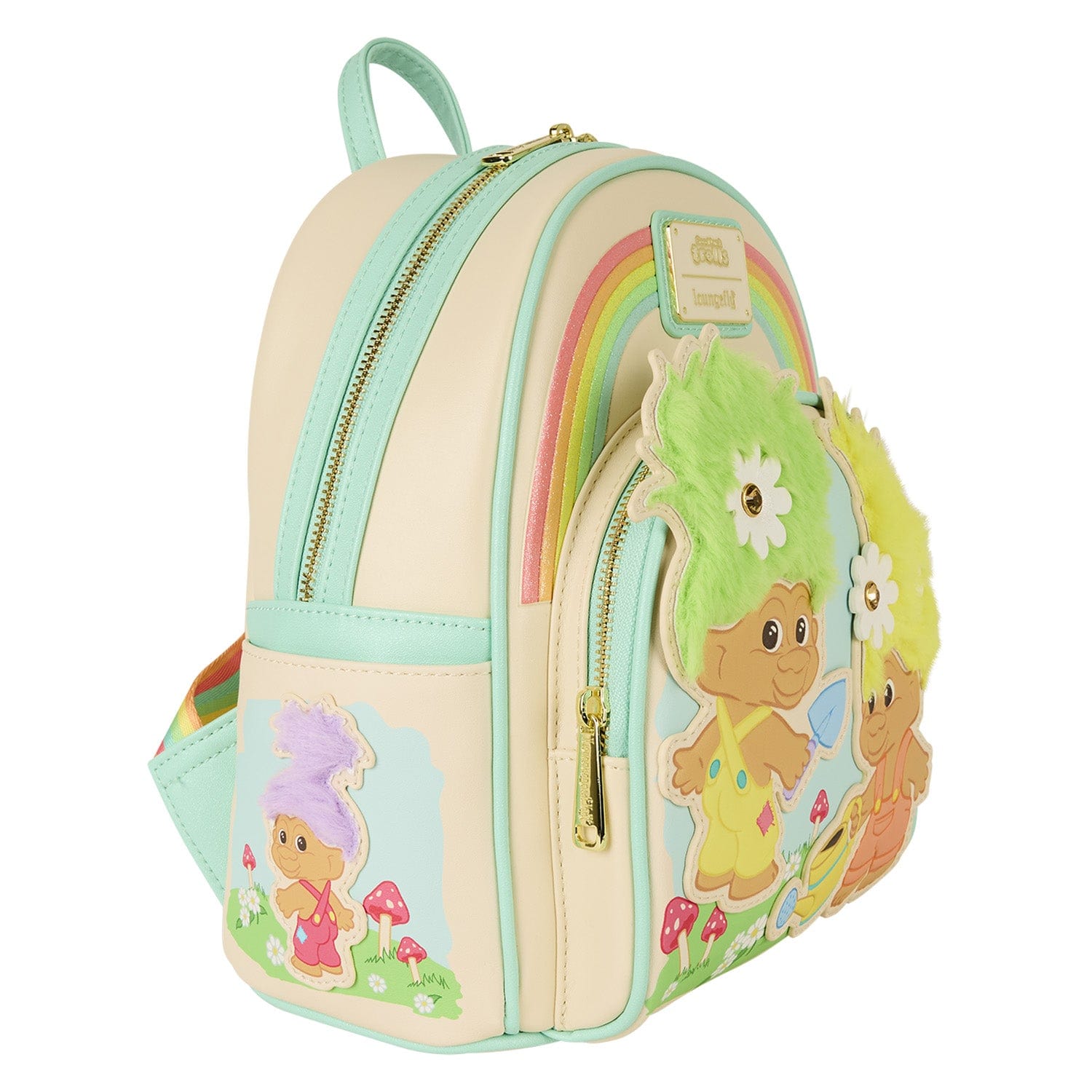 Loungefly - Trolls Mini Backpack Classic Design Featuring Colorful Hair Troll Theme