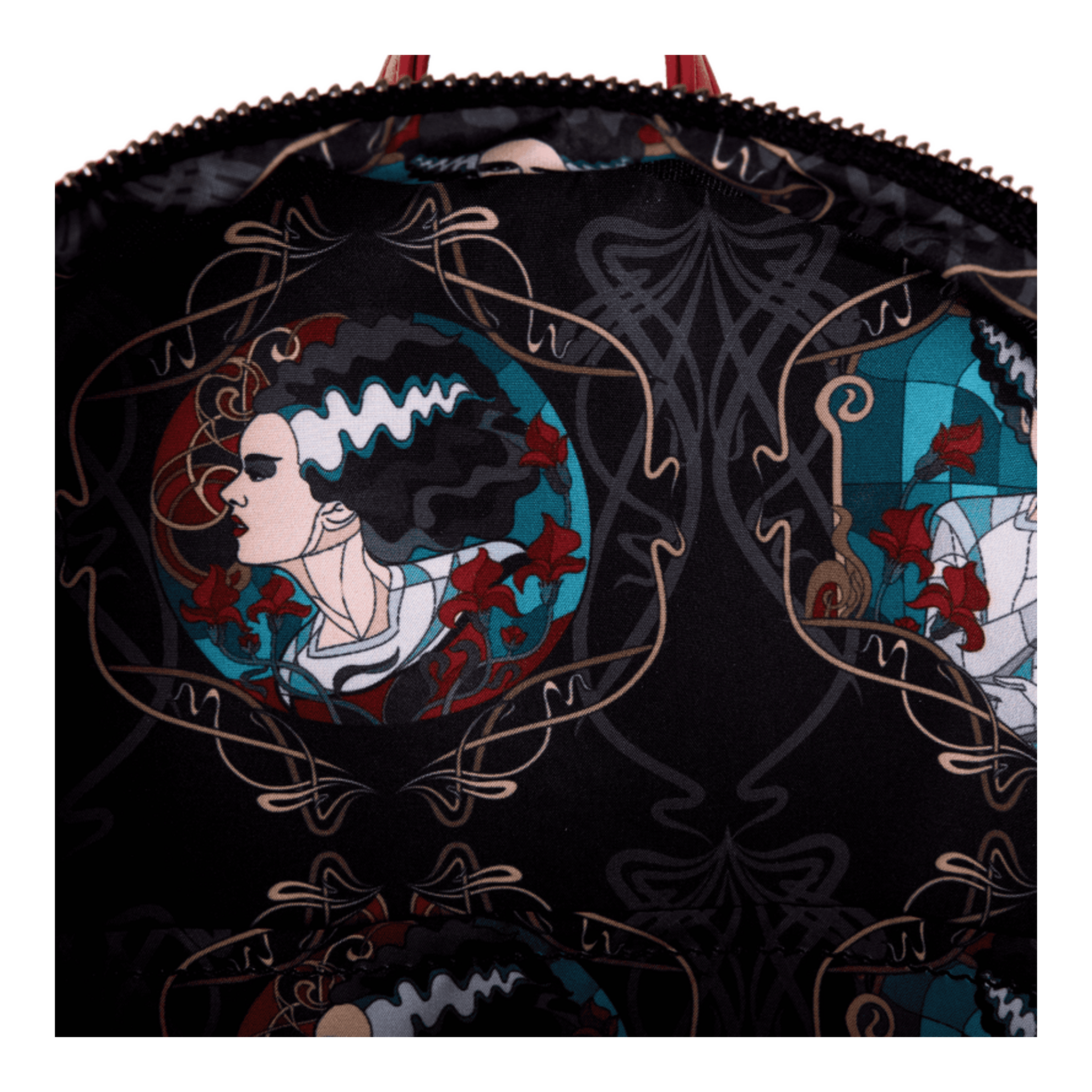 Loungefly Universal Monsters Bride of Frankenstein Stained Glass Mini Backpack