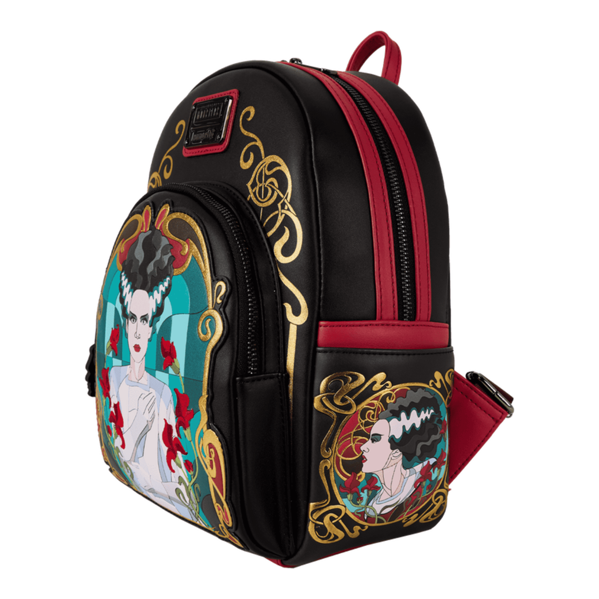 Loungefly Universal Monsters Bride of Frankenstein Stained Glass Mini Backpack