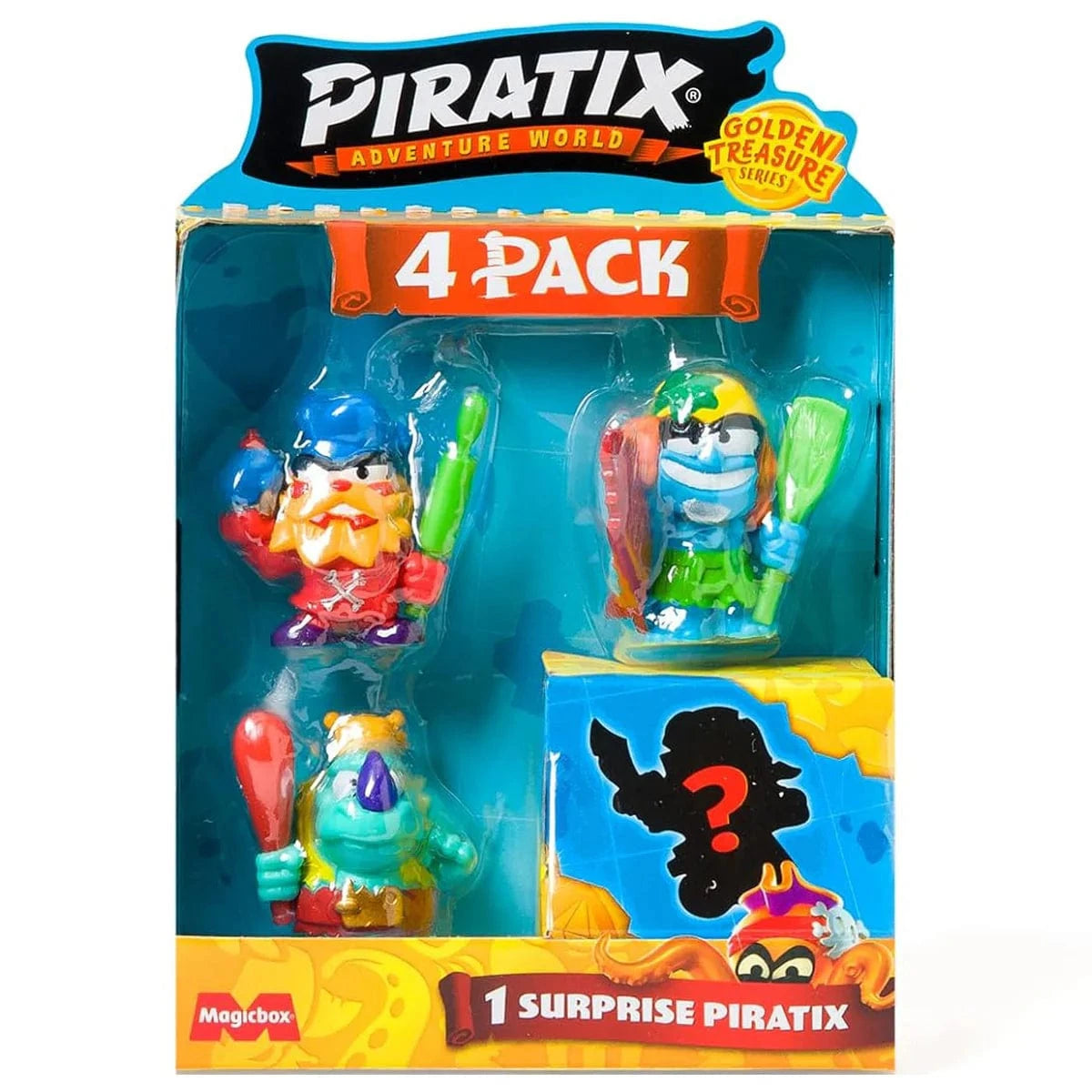 Piratix Adventure World Golden Series 4 Pack Figure Set (styles selected at random) 8431618039113