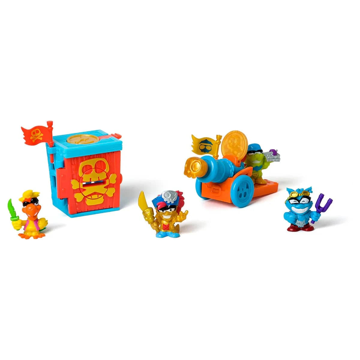 Piratix Adventure World - Confezione Da 4 Figure Shark Treasure, Inclusi 1 Cristallo E 1 Personaggio Ultra-raro!