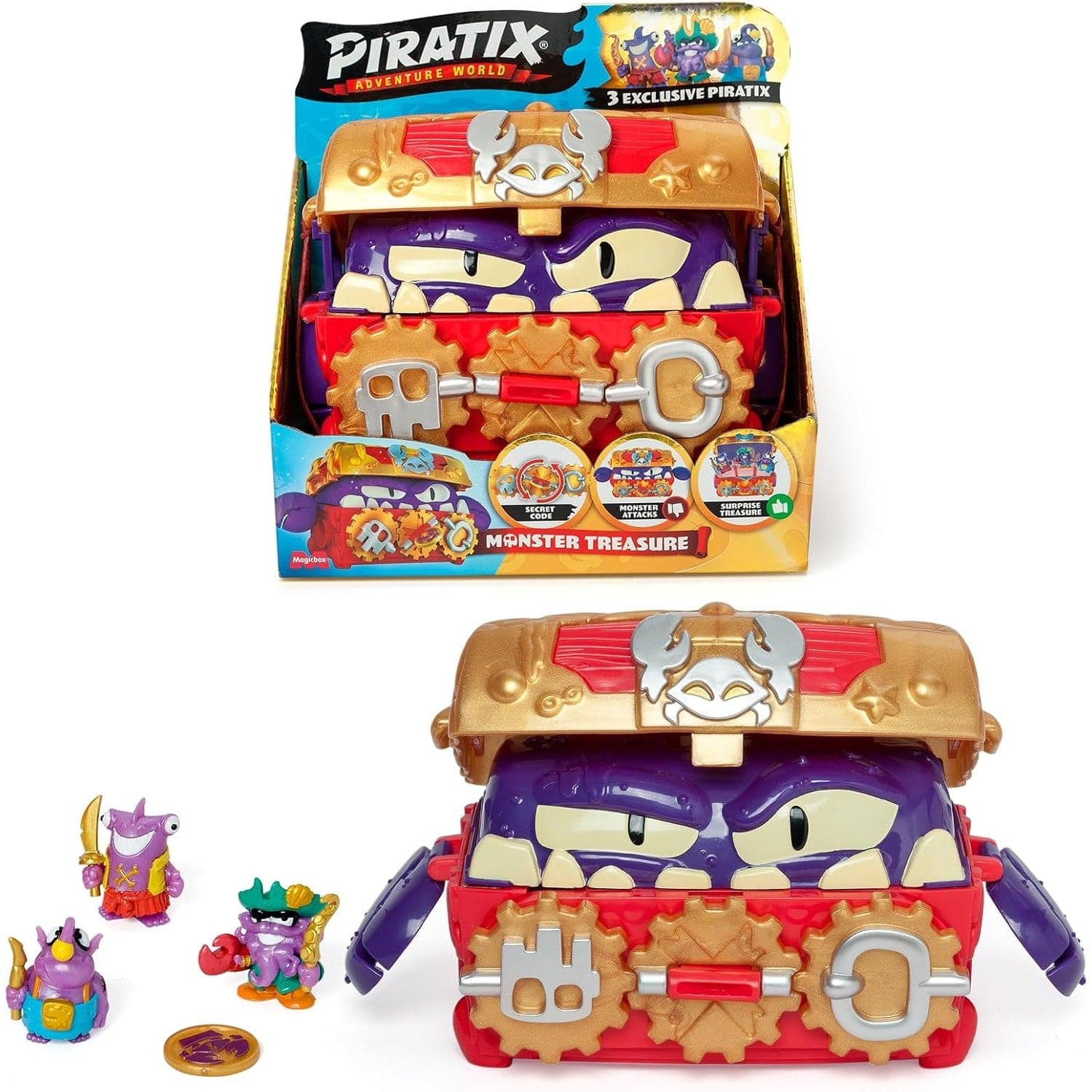 Piratix Adventure World Monster Treasure Chest Playset 8431618030394