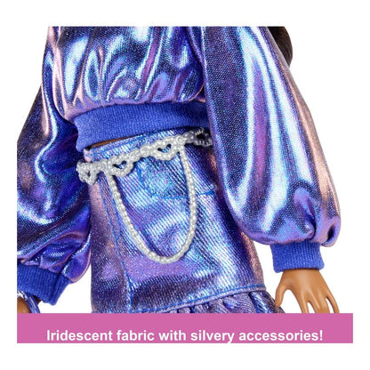 Barbie Deluxe Style Metallic Blue Sweater