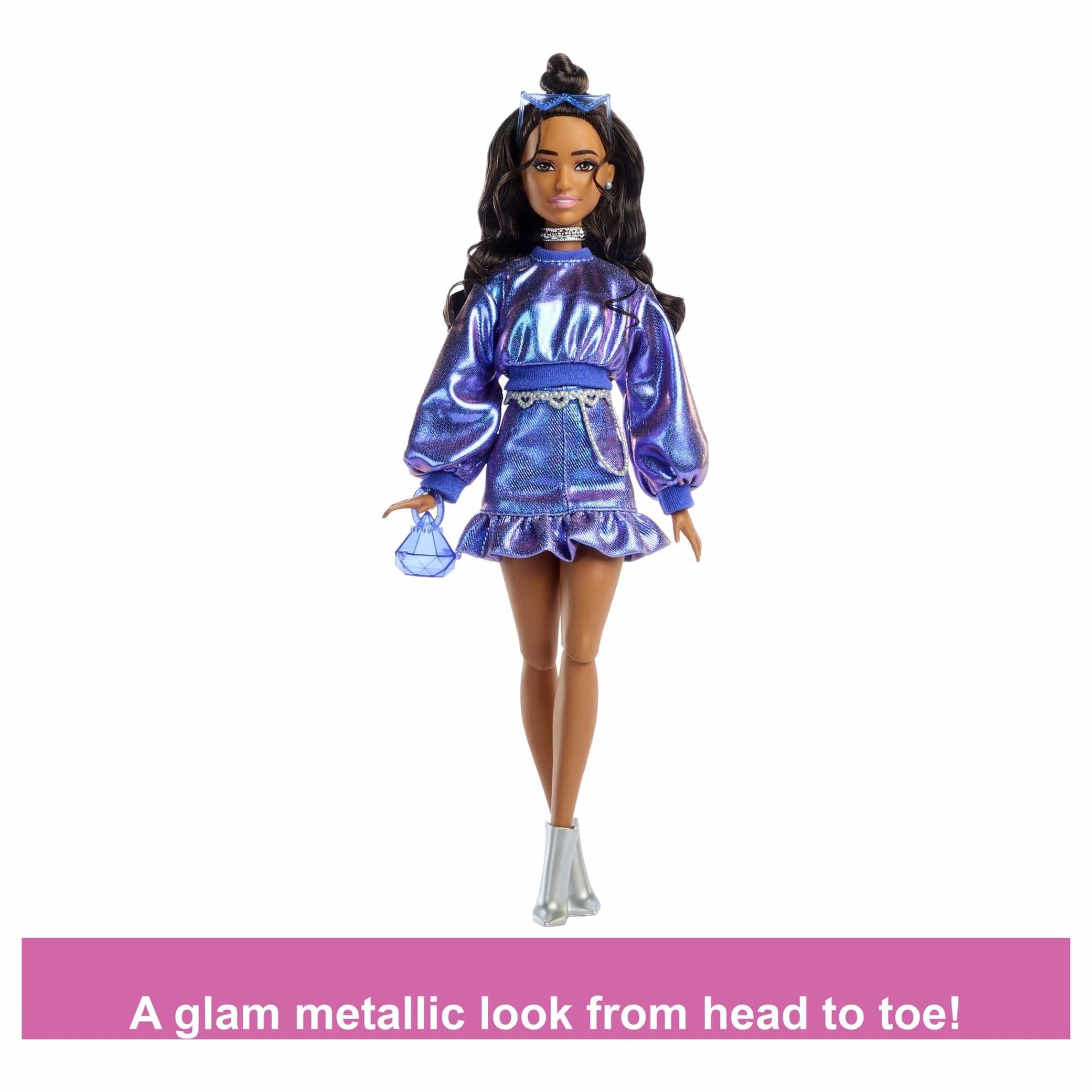 Barbie Deluxe Style Metallic Blue Sweater