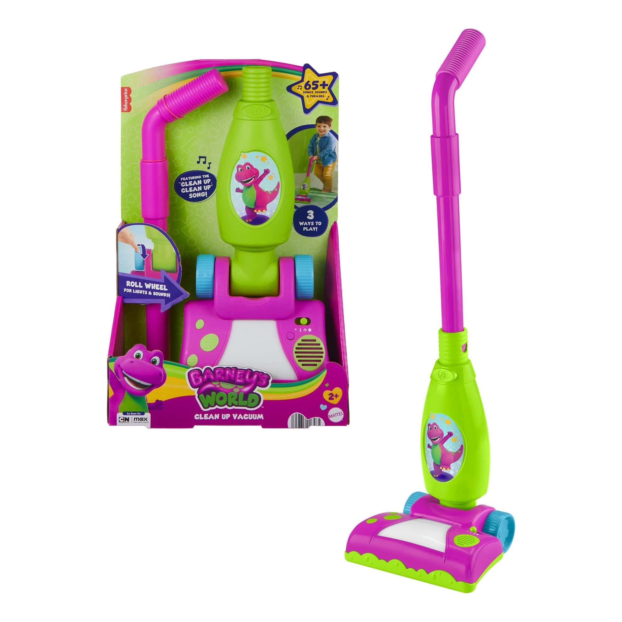 Fisher Price Barney's World Clean Up Vacuum for Kids Learning Responsibility and Imaginative Play