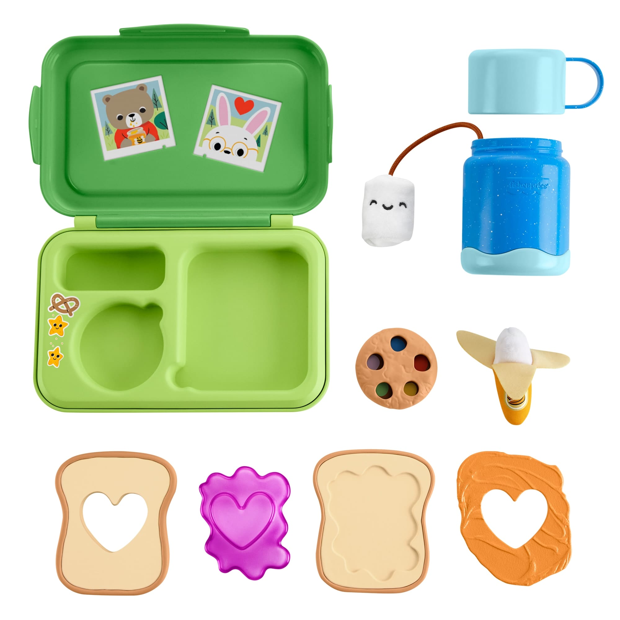 Fisher-Price Friendship Forest Activity Lunchbox With Snack Compartments And Easy-Open Design