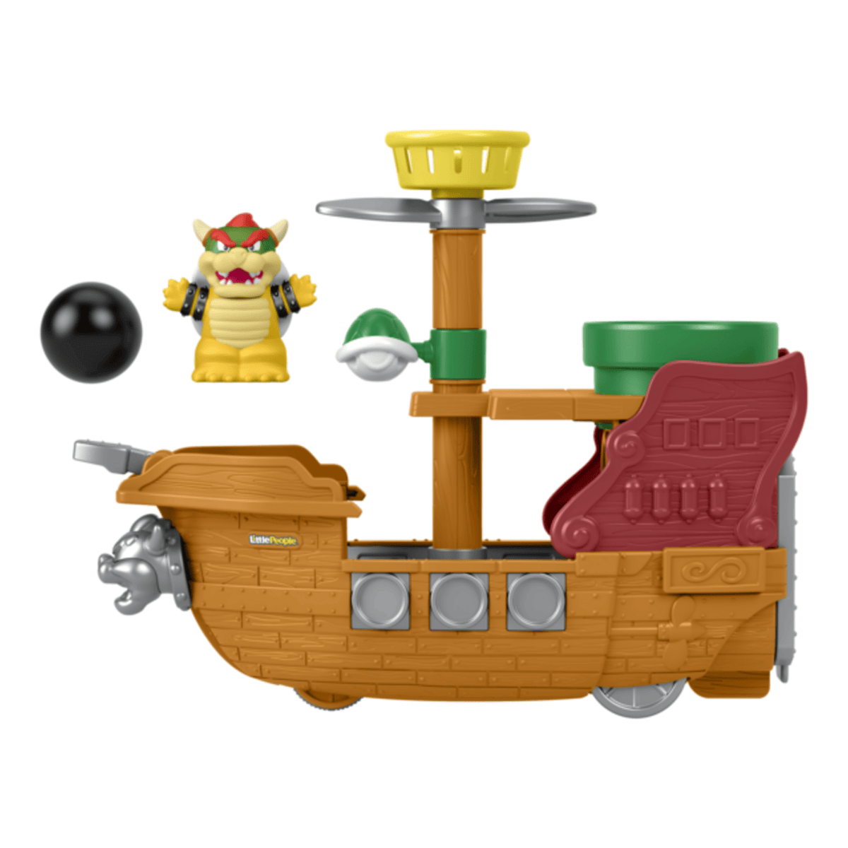 Fisher-Price Little People Bowser's Airship Mighty Playset With Figures And Accessories