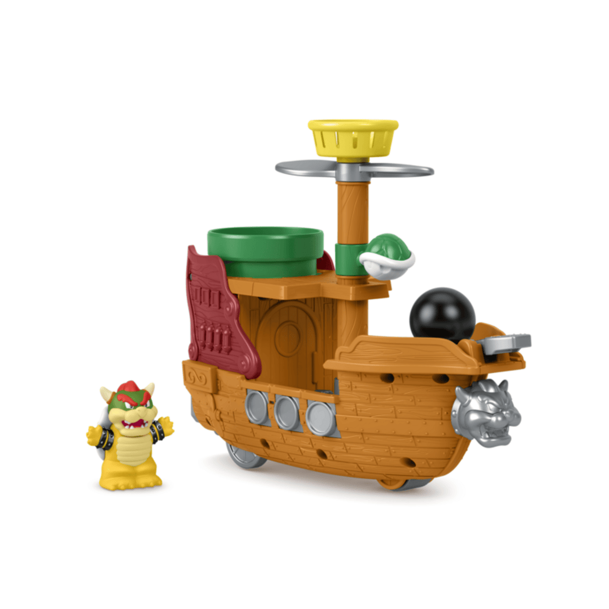Fisher-Price Little People Bowser's Airship Mighty Playset With Figures And Accessories