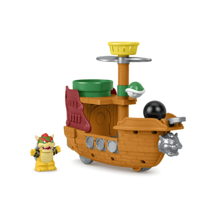 Fisher-Price Little People Bowser's Airship Mighty Playset With Figures And Accessories