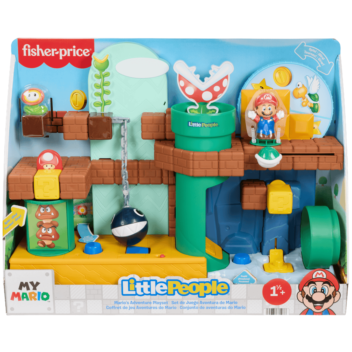 Fisher-Price Little People Super Mario Adventure Playset With Figures And Accessories